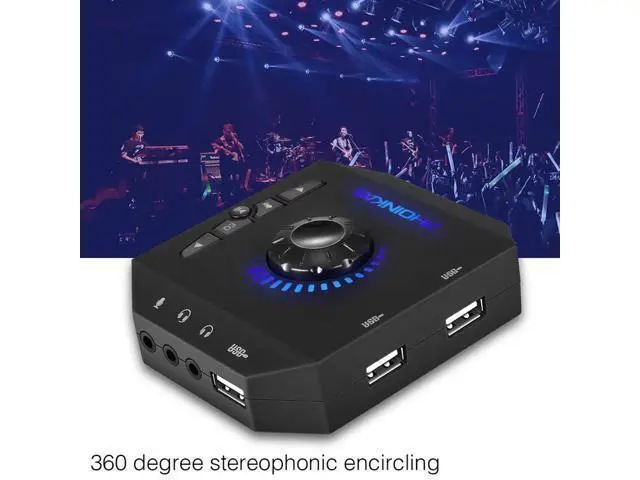 Alt view image 2 of 7 - Profession Computer USB Sound Card 7.1 Channel Audio Adapter Converter Audio Interface for PC Laptop External Sound Card