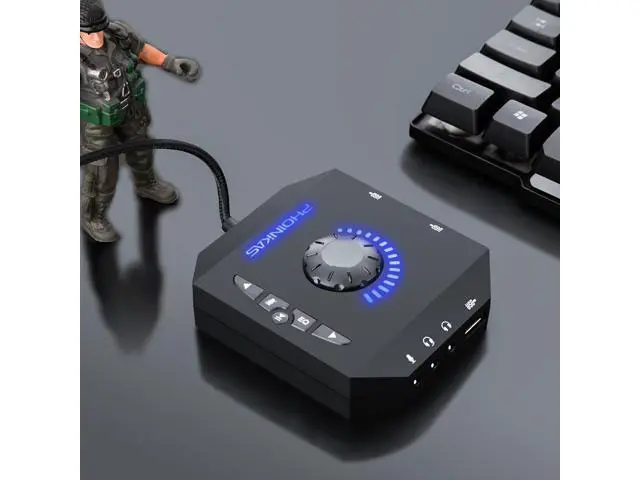 Alt view image 3 of 7 - Profession Computer USB Sound Card 7.1 Channel Audio Adapter Converter Audio Interface for PC Laptop External Sound Card