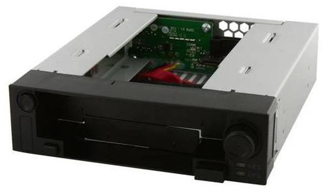 Alt view image 3 of 7 - Icy Dock MB971SP-B | 5.25 Inch Hot Swap Drive Caddy / Docking for 2.5 Inch & 3.5 Inch SATA Hard Drive/SSD | DuoSwap