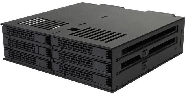 Main image of ICY DOCK MB326SP-B | 6 Bay 2.5 SATA HDD / SSD Hot Swap Backplane Cage Enclosure for External 5.25 Bay | ExpressCage Series