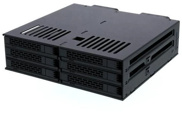 Alt view image 2 of 7 - ICY DOCK MB326SP-B | 6 Bay 2.5 SATA HDD / SSD Hot Swap Backplane Cage Enclosure for External 5.25 Bay | ExpressCage Series