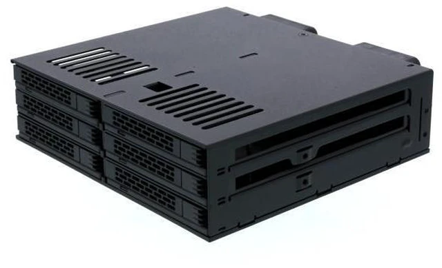 Alt view image 3 of 7 - ICY DOCK MB326SP-B | 6 Bay 2.5 SATA HDD / SSD Hot Swap Backplane Cage Enclosure for External 5.25 Bay | ExpressCage Series