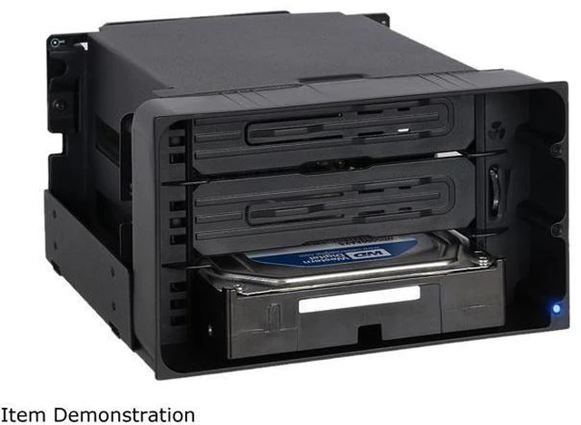 Alt view image 4 of 7 - ICY DOCK flexiDOCK MB830SP-B Tray-less 3 Bay Removable 3.5-inch SATA/SAS Hard Drive Docking Enclosure in 2 x 5.25-inch Optical Bay (w/ Cables)
