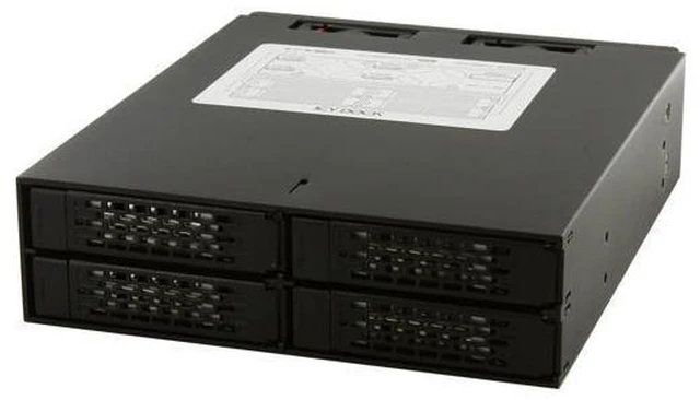 Alt view image 3 of 7 - ICY DOCK 4 x 2.5 SATA 6Gbps HDD / SSD Mobile Rack / Cage in 1 x 5.25 bay - ToughArmor MB994SP-4SB-1