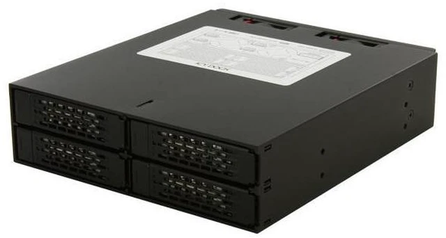 Alt view image 4 of 7 - ICY DOCK 4 x 2.5 SATA 6Gbps HDD / SSD Mobile Rack / Cage in 1 x 5.25 bay - ToughArmor MB994SP-4SB-1