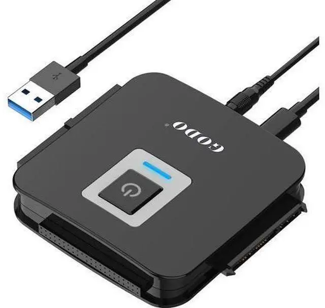 Main image of SATA/IDE to USB 3.0 Adapter, IDE Hard Drive Adapter Kit, SATA Cable Converter for 2.5/3.5 inch IDE and SATA HDD/SSD, 5.25" CD-ROM/DVD-ROM, Include 12V/2A Power Adapter