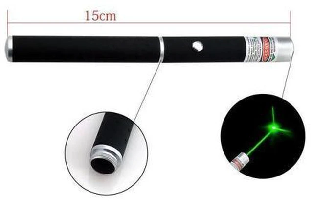 Alt view image 5 of 5 - Military High Power 5mW 532nm Green Laser Pointer Pen Visible Beam Light Lazer