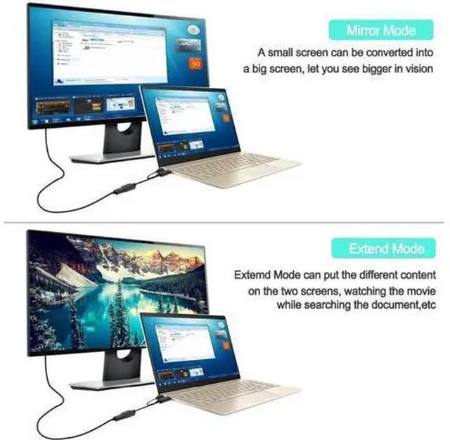 Alt view image 7 of 7 - AUBEAMTO 4K 60Hz HDMI to DisplayPort Video Adapter w/USB Power - HDMI 2.0 (Male) to DP 1.2 (Female) Active Monitor Converter