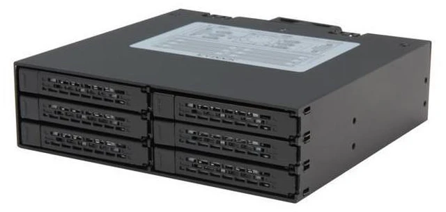 Main image of ICY DOCK Full Metal 6 x 2.5" SATA HDD & SSD HotSwap Backplane Cage Mobile Rack for 5.25" Drive Bay - ToughArmor MB996SP-6SB