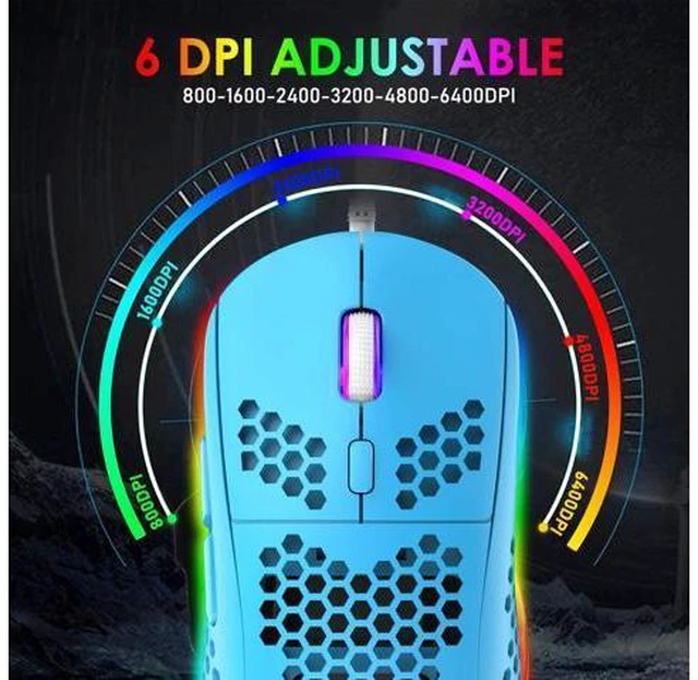 Alt view image 6 of 7 - Gaming Keyboard and Mouse Combo,88 Keys Compact Rainbow Backlit Mechanical Feel Keyboard, RGB Backlit 6400 DPI Lightweight Gaming Mouse with Honeycomb Shell for Windows PC Gamers (Blue)