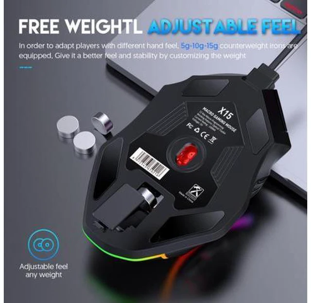 Alt view image 5 of 7 - USB Wired Gaming Mouse, PC Computer Mice USB Mouse with 13 RGB LED Modes, High-Precision 12800 DPI Adjustable, 12 Programmable Buttons, Ergonomic Optical Mouse for Windows PC Mac Laptop Gamer