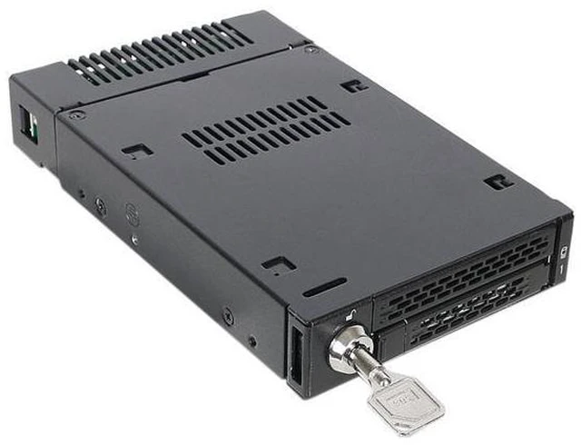 Alt view image 5 of 7 - ICY DOCK ToughArmor MB833M2K-B M.2 PCIe NVMe SSD Mobile Rack for External 3.5" Drive Bay