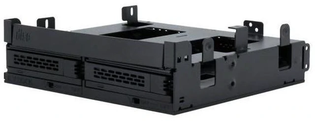 Alt view image 2 of 7 - ICY DOCK ExpressCage MB732SPO-B Ultra Slim/Slim ODD Bracket & Dual 2.5" SAS/SATA HDD/SSD Hot Swap Cage for External 5.25" ODD Bay