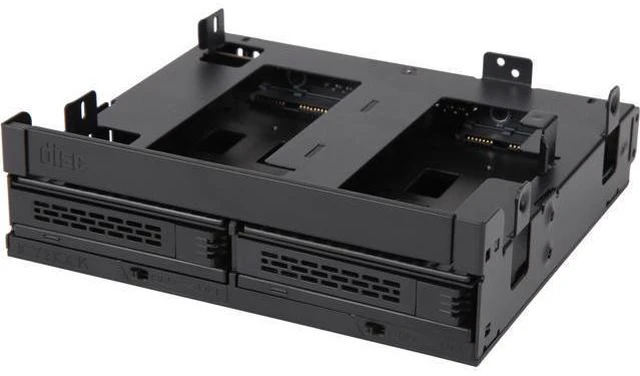 Main image of ICY DOCK ExpressCage MB732SPO-B Ultra Slim/Slim ODD Bracket & Dual 2.5" SAS/SATA HDD/SSD Hot Swap Cage for External 5.25" ODD Bay
