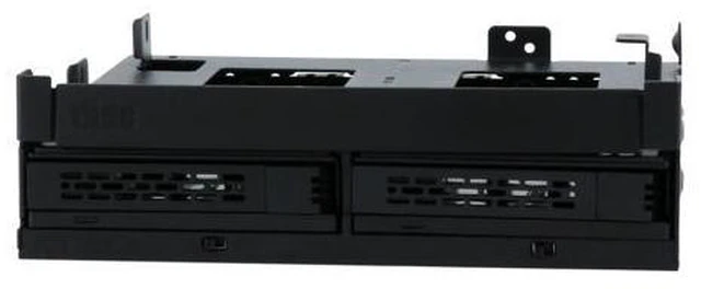 Alt view image 4 of 7 - ICY DOCK ExpressCage MB732SPO-B Ultra Slim/Slim ODD Bracket & Dual 2.5" SAS/SATA HDD/SSD Hot Swap Cage for External 5.25" ODD Bay