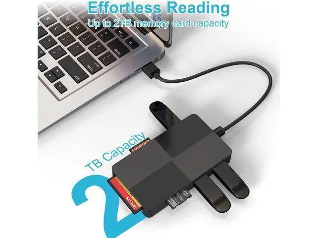 Alt view image 6 of 7 - USB 3.0 Multi Card Reader for PC, XD Picture Card Reader USB Adapter with 5 Card Slots and 3 USB3.0 Port for SD TF CF XD MS keyboard mouse U Disk, Memory Stick Pro Duo Reader Read 8 Ports Simultaneous