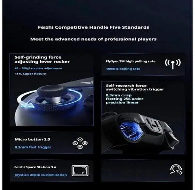 Alt view image 2 of 7 - Vader 4 Pro PC Game Controller Gamepad for Video Game Black
