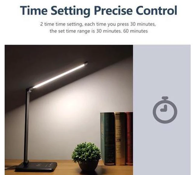 Alt view image 5 of 7 - 52PCS LED Desk Lamp 5 Color x5 Dimable Level Touch USB Chargeable Reading Eye-protect with timer Table lamp Night Light