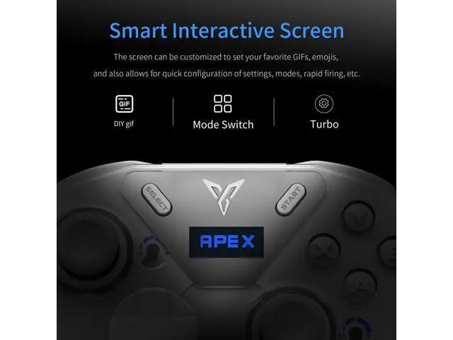 Alt view image 6 of 7 - APEX 4 PC Controller Force Feedback Trigger Force-Adjustable Alloy Joysitck Full-Color LCD Display 1500mAh 1000hz Report Rate Stereo Vibration PC/NS/TV/Android/Laptop
