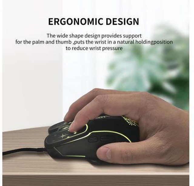 Alt view image 3 of 7 - RGB 7200DPI Game Optical Mouse USB Wired Mice for Windows macOS Android