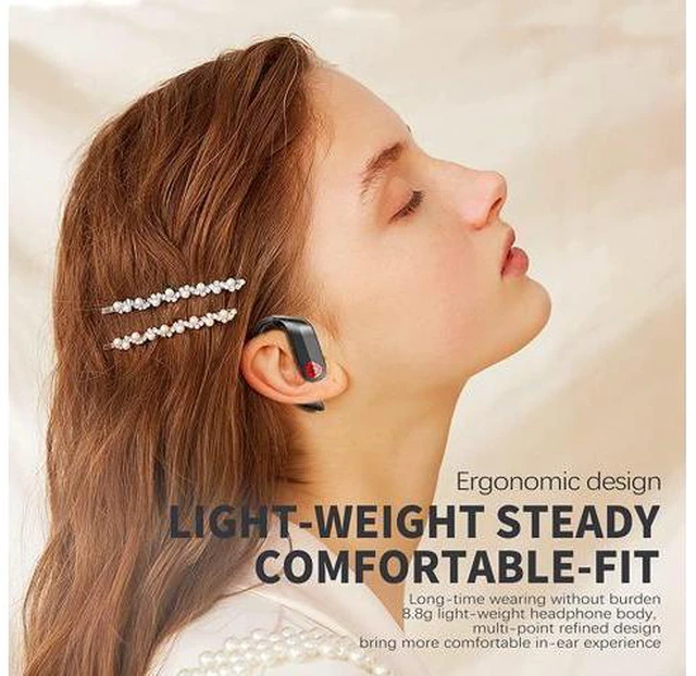 Alt view image 6 of 7 - True Wireless Earbuds, Bluetooth Headphones Stereo Sound Ear Buds with HD Microphone 120H Playtime with Dual LED Charging Case, IPX7 Waterproof Over Ear Earphones with Earhooks for Sport/Work/Phone