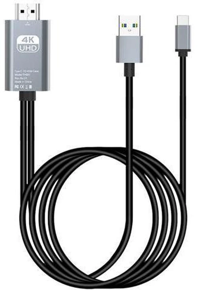 Main image of 1.8m/5.9ft USB Type C to HDMI Cable 4K 30Hz UHD Mirroring Charging Cable Digital AV Video Adapter for Android Phone to TV Projector Monitor