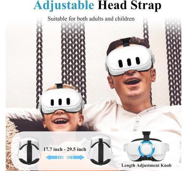 Alt view image 6 of 7 - Head Strap for Meta/Oculus Quest 3, Elite Strap Replacement for Enhanced Comfort, Reduce Facial Pressure, Ergonomic Adjustable Durable Headstrap VR Accessories for Meta/Oculus Quest 3, White