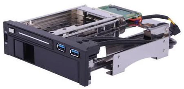 Main image of Dual Bay 3.5" + 2.5" Inch SATA III Hard Drive HDD & SSD Tray Caddy Internal Mobile Rack Enclosure Docking Station with USB 3.0 Port Hot Swap