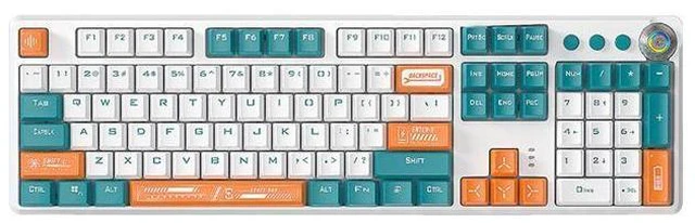 Main image of 108 keys Wired Mechanical Keyboard RGB Gaming Keyboard Gamer E-Sports Accessory Magnetic Suction Upper Cover for Computer Pc Blue Switch Orange