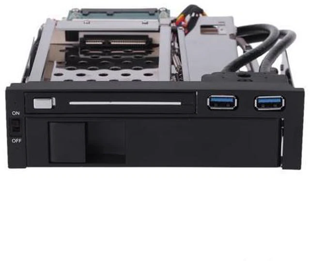 Alt view image 6 of 7 - Dual Bay 3.5" + 2.5" Inch SATA III Hard Drive HDD & SSD Tray Caddy Internal Mobile Rack Enclosure Docking Station with USB 3.0 Port Hot Swap