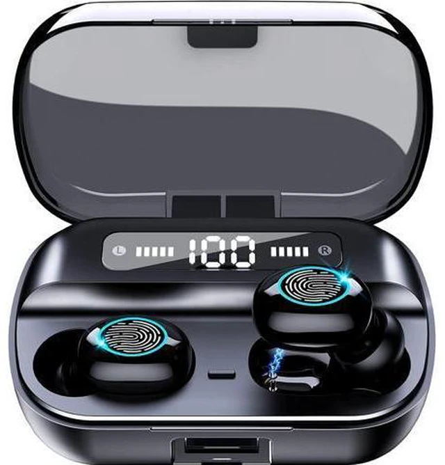 Main image of True Wireless Earbuds, Bluetooth 5.1 Touch Control Headphones with Built-in Mic, CVC8.0 Noise Cancelling Wireless Earbuds for Gym Waterproof Bluetooth Earphones in-Ear Earbud