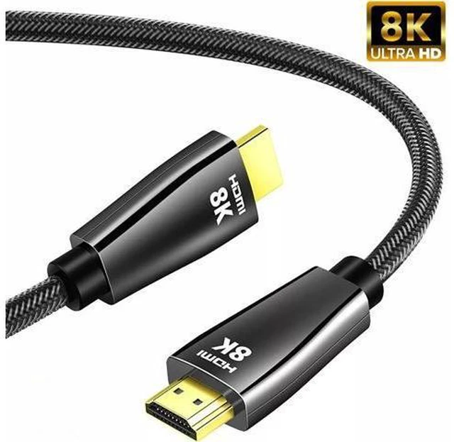 Main image of 8K HDMI Cable 2.1 10FT, AUBEAMTO Slim 48Gbps High Speed HDMI Braided Cord-4K@120Hz 144Hz 8K@60Hz, HDCP 2.2&2.3, Dynamic HDR,eARC,DTS:X,RTX 3090,Dolby Compatible with Roku TV/HDTV/PS5/Blu-ray 10 ft.