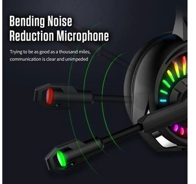 Alt view image 6 of 7 - Wired Gaming Headphones USB Wired & 3.5mm Stereo Gamer Headset with Microphone 7.1 Surround Super Base RGB Backlight PC Headphones (with Dual 3.5mm Adapter Cable)