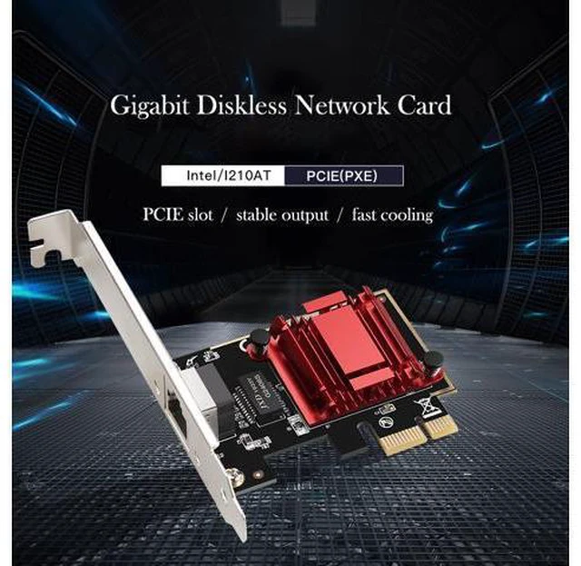 Alt view image 4 of 7 - POE Gigabit Network Card PCIe 1X Intel I210 Ethernet Card PCI Express Gibabit Ethernet Adapter 10/100/1000Mbps
