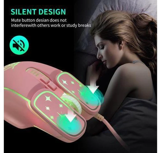 Alt view image 7 of 7 - RGB 7200DPI Game Optical Mouse USB Wired Mice for Windows macOS Android