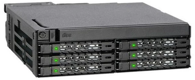 Alt view image 3 of 7 - ICY DOCK MB606SPO-B ToughArmor MB606SPO-B 6 x 2.5" SAS/SATA SSD/HDD & Ultra Slim ODD Backplane Cage for External 5.25" Bay