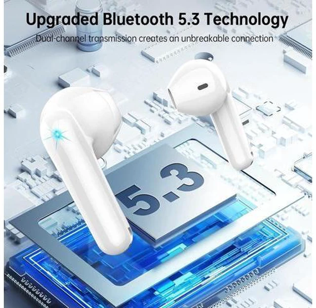 Alt view image 3 of 7 - True Wireless Earbuds, Wireless Headphones Bluetooth 5.3, 14.2mm Driver Stereo, 3g Mini 48Hrs Ear buds, 4 ENC Mics Bluetooth Headphone in Ear, IP7 Waterproof, USB-C Fast Charging Earphone Android/iOS
