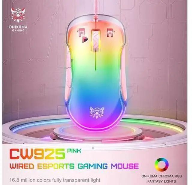 Alt view image 2 of 7 - Gaming Mouse, Wired Gaming Mouse 12,800 DPI Sensor, 8 Buttons Programmable Computer Gaming Mice, Lightweight Gaming Mouse Ergonomic Computer Mouse Gaming for Windows/PC/Mac/Laptop Gamer Pink