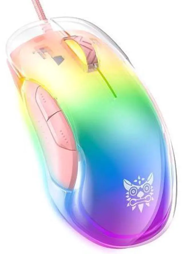 Main image of Gaming Mouse, Wired Gaming Mouse 12,800 DPI Sensor, 8 Buttons Programmable Computer Gaming Mice, Lightweight Gaming Mouse Ergonomic Computer Mouse Gaming for Windows/PC/Mac/Laptop Gamer Pink