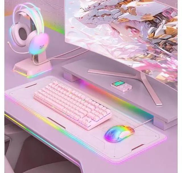 Alt view image 7 of 7 - Gaming Mouse, Wired Gaming Mouse 12,800 DPI Sensor, 8 Buttons Programmable Computer Gaming Mice, Lightweight Gaming Mouse Ergonomic Computer Mouse Gaming for Windows/PC/Mac/Laptop Gamer Pink