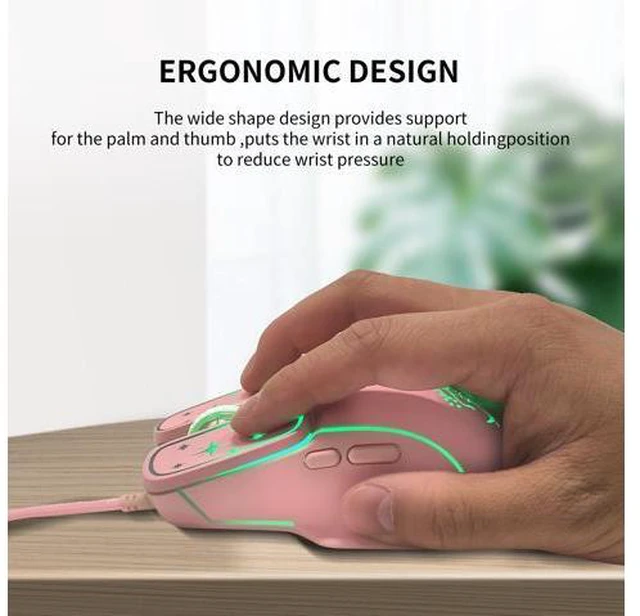 Alt view image 3 of 7 - RGB 7200DPI Game Optical Mouse USB Wired Mice for Windows macOS Android