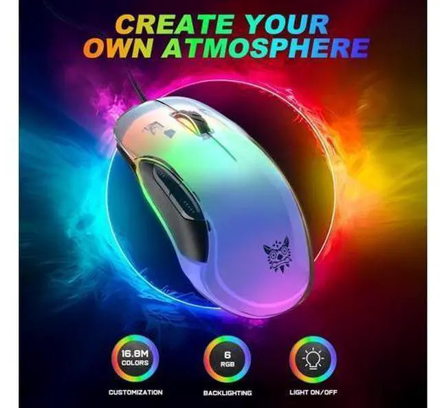 Alt view image 3 of 7 - Gaming Mouse, Wired Gaming Mouse 12,800 DPI Sensor, 8 Buttons Programmable Computer Gaming Mice, Lightweight Gaming Mouse Ergonomic Computer Mouse Gaming for Windows/PC/Mac/Laptop Gamer giyqxHw