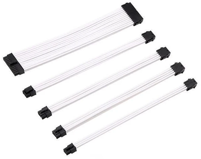 Main image of ATX Power Supply Extension Cable PC GPU CPU 24Pin A-TX , 8PIN 4+4Pin EPS , 8PIN 6+2Pin PCI-E , 6Pin PCI-E, Power Supply Sleeved Wire Computer Connectors Transfer Cord for Computer PC GPU CPU