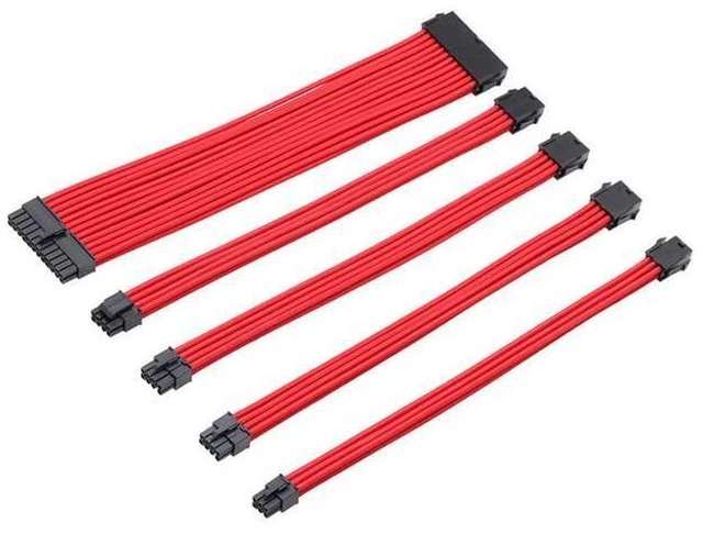 Main image of ATX Power Supply Extension Cable PC GPU CPU 24Pin A-TX , 8PIN 4+4Pin EPS , 8PIN 6+2Pin PCI-E , 6Pin PCI-E, Power Supply Sleeved Wire Computer Connectors Transfer Cord for Computer PC GPU CPU