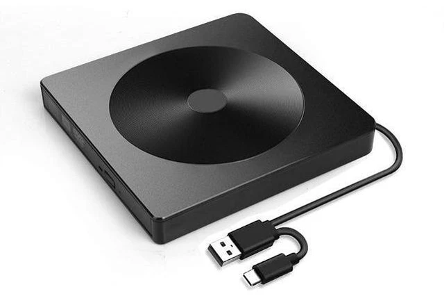 Main image of External CD DVD Drive, with USB 3.0 & Type-C, Portable CD / DVD Drive and Burner for Laptop, Desktop, Mac, MacBook, Compatible with Windows XP / 7/8 / 10 / Vista / Linux / Mac 10 OS- system