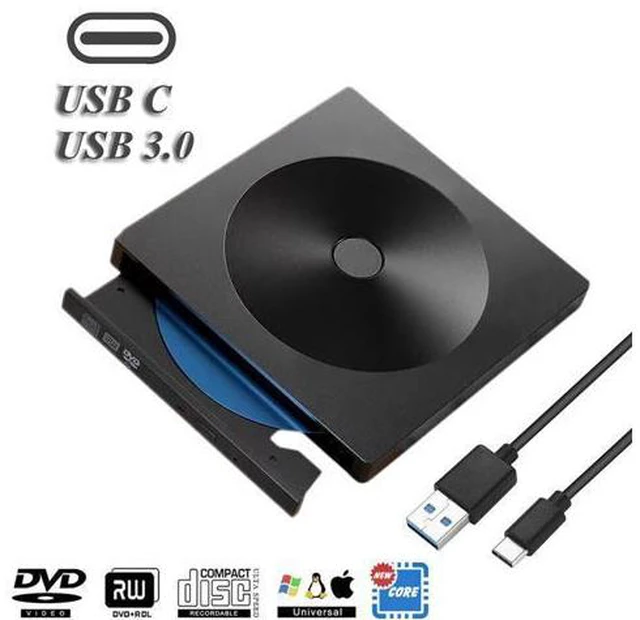 Main image of Type C USB 3.0 Slim External DVD RW CD Writer Drive Burner Reader Player Optical Drives CD-RW Burner Reader Recorder For Laptop