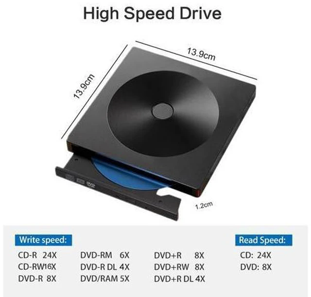 Alt view image 4 of 7 - Type C USB 3.0 Slim External DVD RW CD Writer Drive Burner Reader Player Optical Drives CD-RW Burner Reader Recorder For Laptop