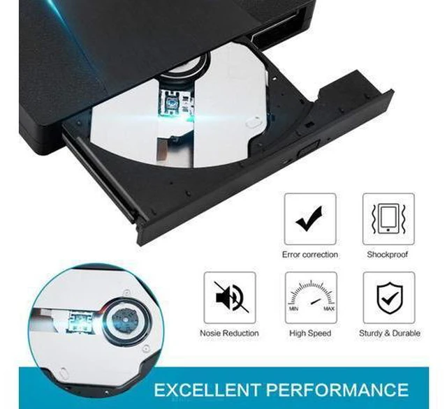 Alt view image 3 of 7 - Type C USB 3.0 Slim External DVD RW CD Writer Drive Burner Reader Player Optical Drives CD-RW Burner Reader Recorder For Laptop