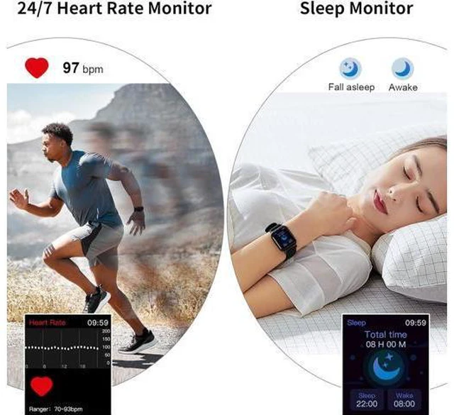 Alt view image 3 of 7 - Smart Watch, 1.69" HD Touch Screen Fitness Watch for Men Women, 25 Sports Modes Fitness Tracker with Heart Rate Sleep Monitor, Pedometer Activity Trackers, IP68 Waterproof Smartwatch for Android IOS