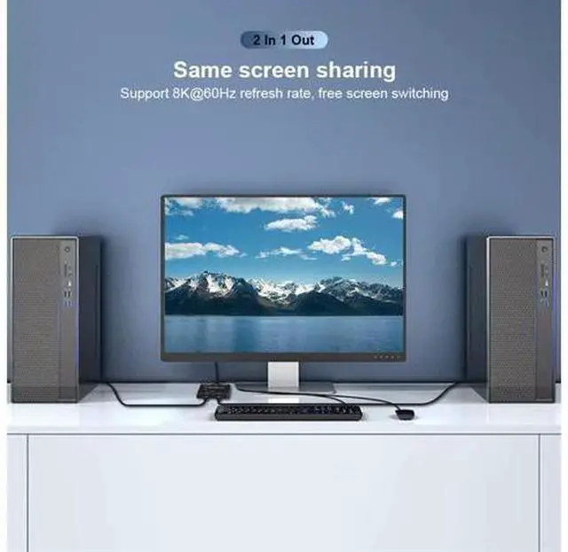 Alt view image 5 of 7 - USB-C Splitter Type-C 8K Switch USB 3.1 C Gen 2 Cable for Video Bi-Direction (2 in 1 Out, 1 In 2 Out) 8K@60Hz 4K@120Hz Power Delivery 100W 10Gbps Data Transfer Multi-Function USB C Splitter Converter